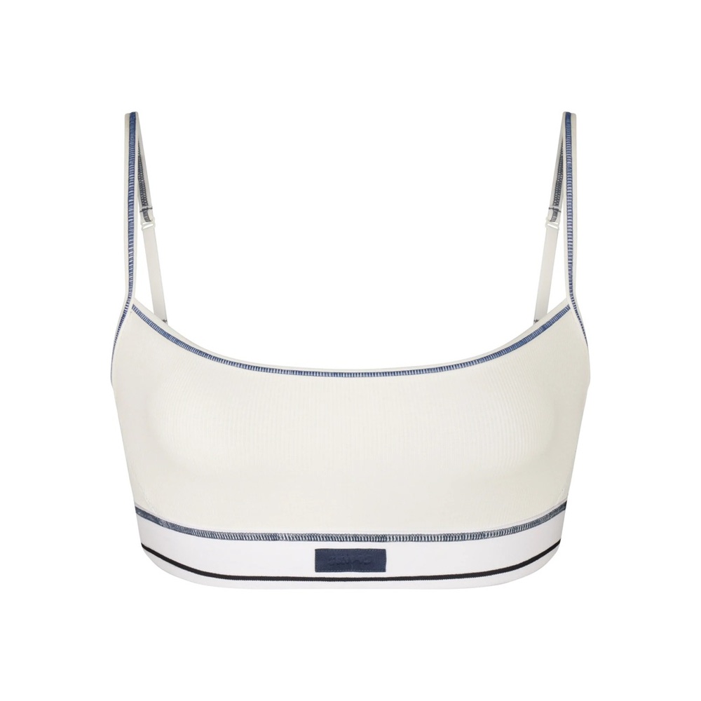 SKIMS | Cotton Rib Scoop Bralette in Marble Multi | 2X